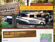 Tablet Screenshot of hollylakecampsites.com